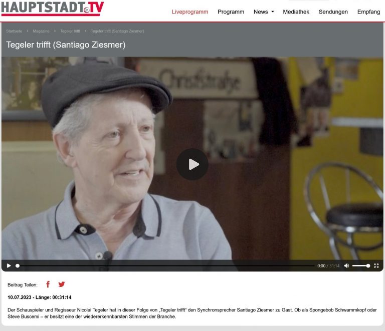 Tegeler trifft Santiago Ziesmer