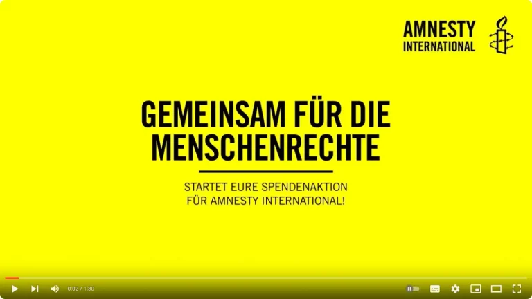 Meine Stimme: Spendenaktion für Amnesty International (Spot)